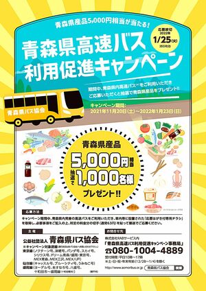 高速バス利用促進キャンペーンのチラシ（県バス協会提供）