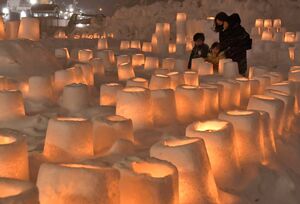 昨冬1月末のあおもり冬のワンダーランドで開催された「あおもり雪灯りまつり」