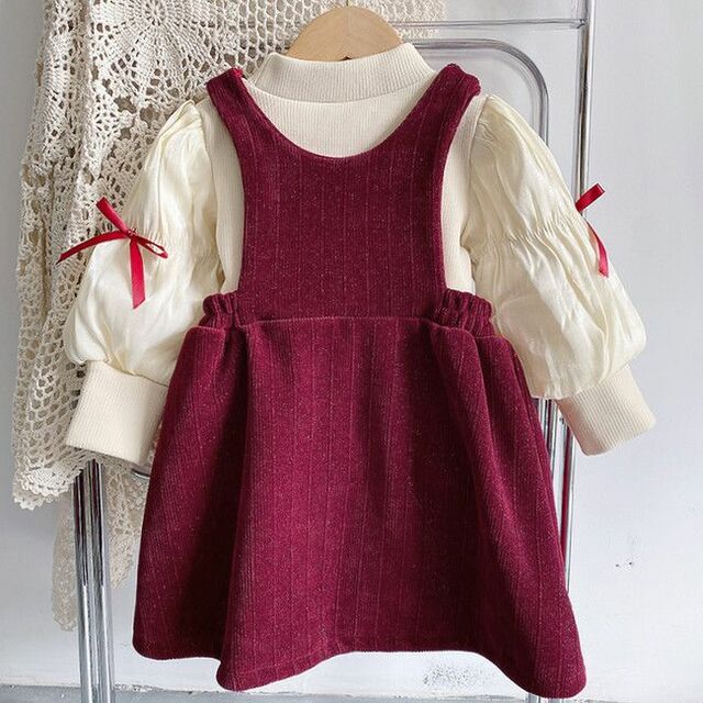 Enchantepetit 子供服 ジャンパースカート ワンピース コーデュロイ ラメ リボン 全2色 が販売開始しました Pr Times Web東奥