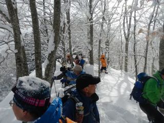 梵珠山　雪下ろしツアー　2016年2月7日…