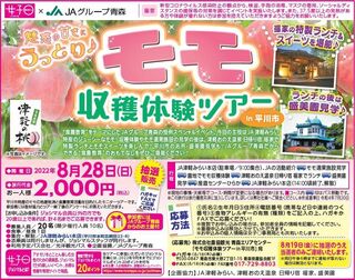 JAが贈るスペシャルイベント！モモ収穫体験ツアー in 平川市