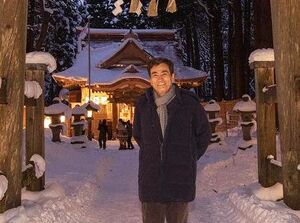 石原さんが八幡神社訪問時に撮影された写真＝今年1月4日